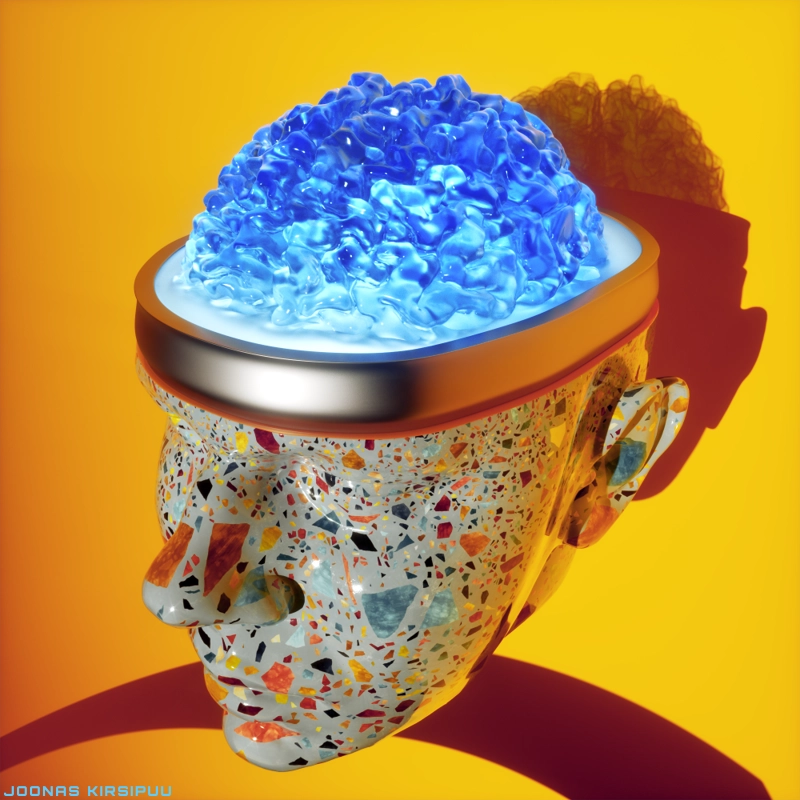 3D render titled Cerebrum by Joonas Kirsipuu